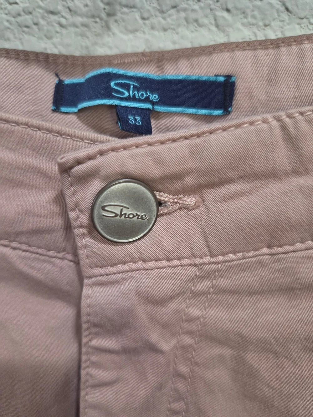 Shore Men's Blush Pink Flat Front Stretch Shorts